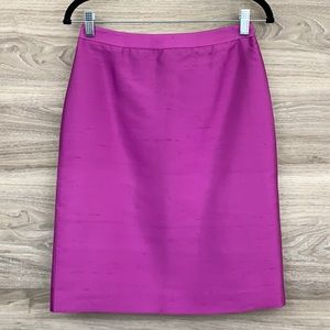BCBGMaxAzria fuchsia pink textured Art Deco silk pencil skirt